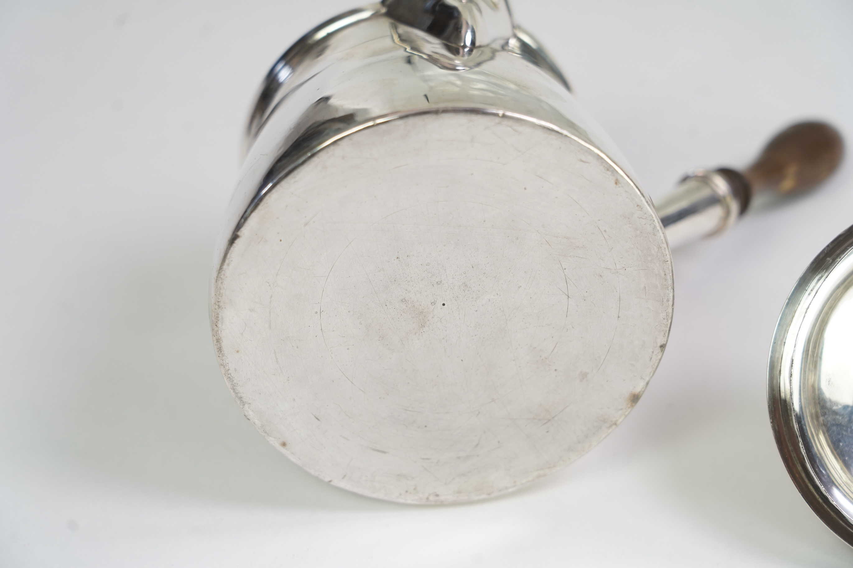 A George III silver brandy pan and cover, by James Darquits
